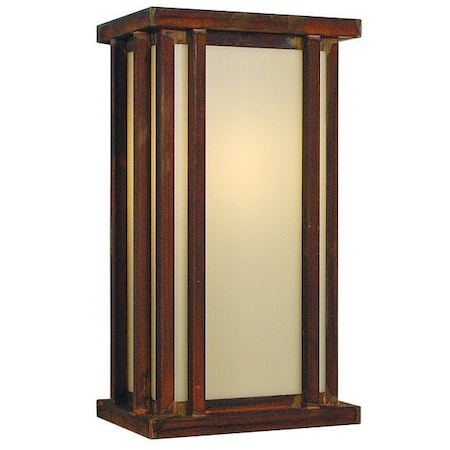 Arroyo Craftsman 9" Glencoe Flush Wall Mount, Slate, White Opalescent Glass GLS-9WO-S